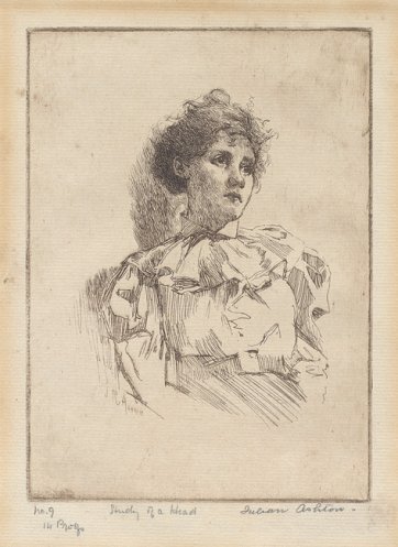 Study of a head, 1893 by Julian Ashton (1851–1942)