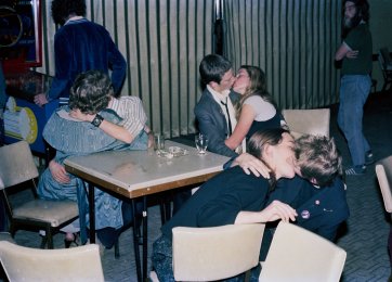 The Vacant Lot, Ainslie Rex Hotel, 21 November 1979. Patrons having fun 'pling