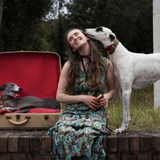 Melanie and sighthounds, 2016 by Christopher Pearce