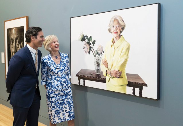 Quentin Bryce and Michael Zavros at National Portrait Gallery, 2016