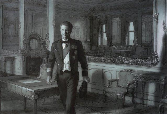 Study for portrait of HRH Crown Prince Frederik by Ralph Heimans