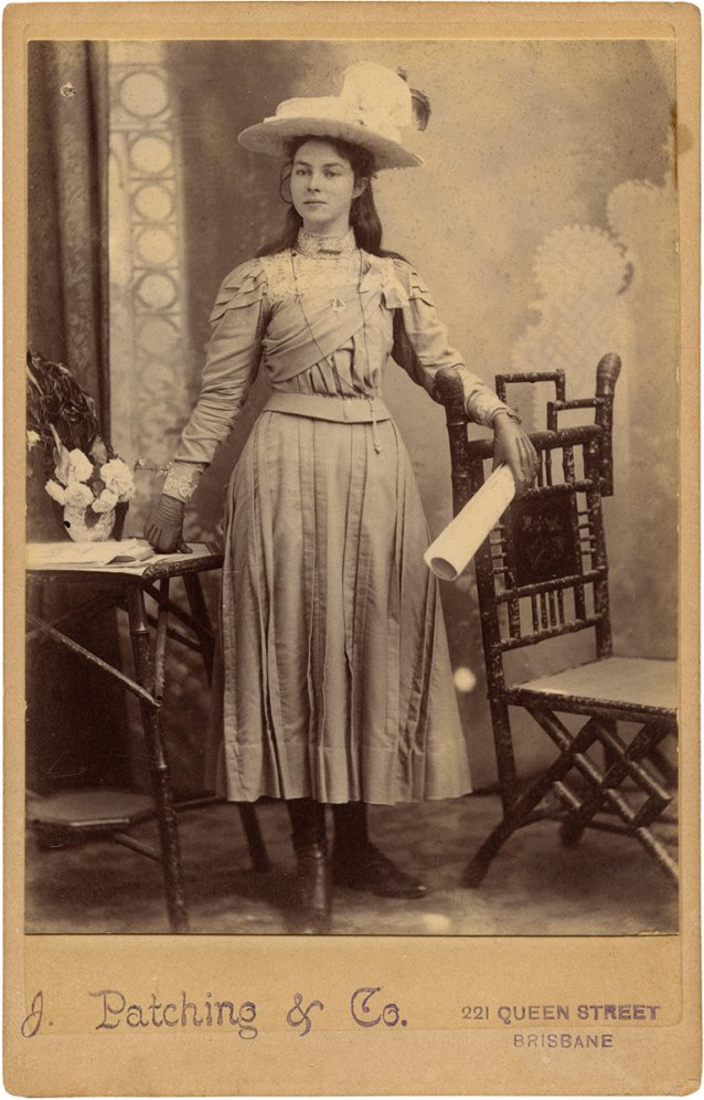 Young lady, 1897-1901 by James Patching & Co Cabinet photograph