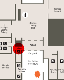 Cloakroom location map