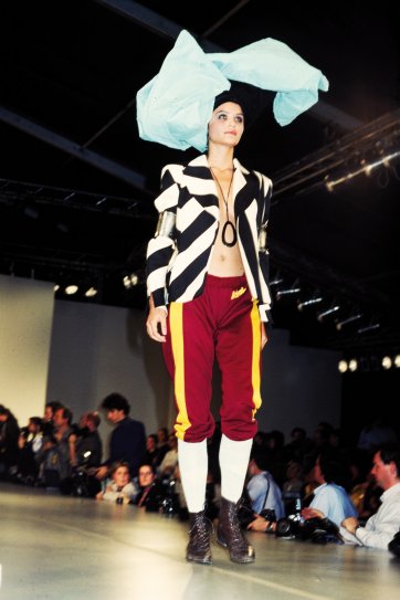 John Galliano modelled by Helena Christensen, Spring/Summer 1990 collection, Paris, 1990 Robert Rosen