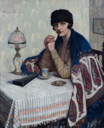 Girl with cigarette (Rachel Dunn), c.1925 Agnes Goodsir. Bendigo Art Gallery, Bequest of Mrs Amy E Bayne 1945