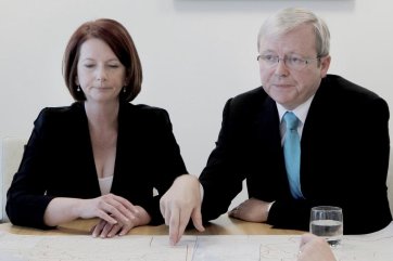 Kevin Rudd and Julia Gillard