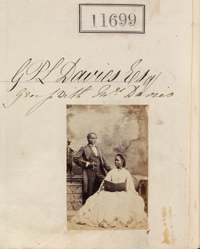 Sarah Davies (formerly Forbes Bonetta) and James Pinson Labulo Davies, 1862