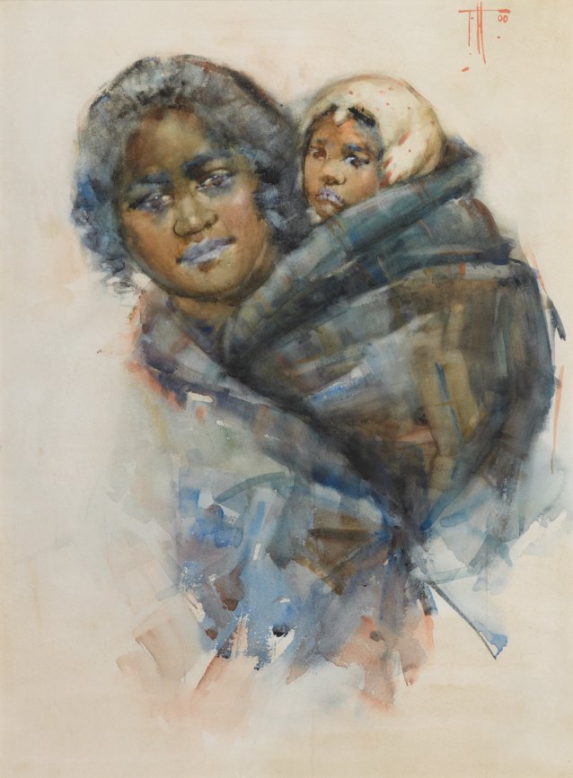 Maori Woman and Child, 1900