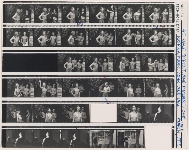 Contact Sheet (Vale St, one; Mozart St, one; Ian Macrae), 1975