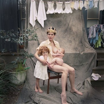 Crowned Madonna with kids, 2013 by Fiona Wolf-Symeonides