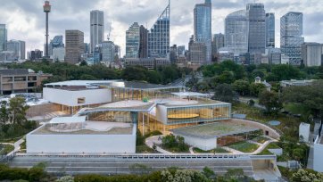 Aerial view of the Art Gallery of New South Wales’ new SANAA-designed building, 2022