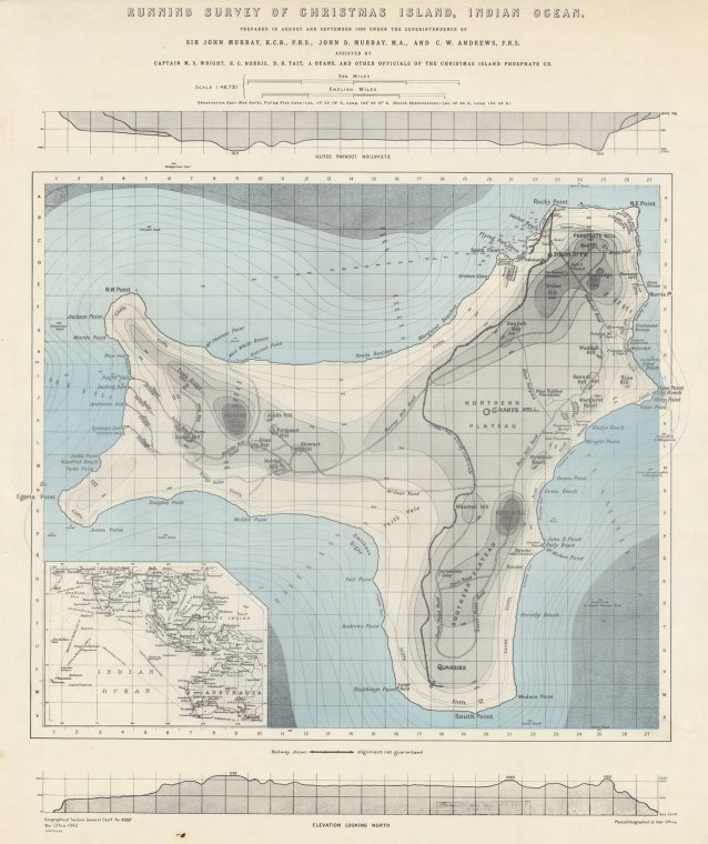 Running Survey of Christmas Island, Indian Ocean / prepared in August and September 1908 under the superintendence of Sir John Murray