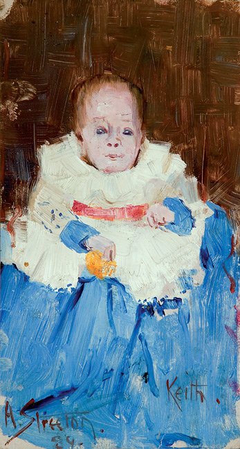 Orange, blue and white (portrait of Keith), 1889 by Arthur Streeton (1867–1943)