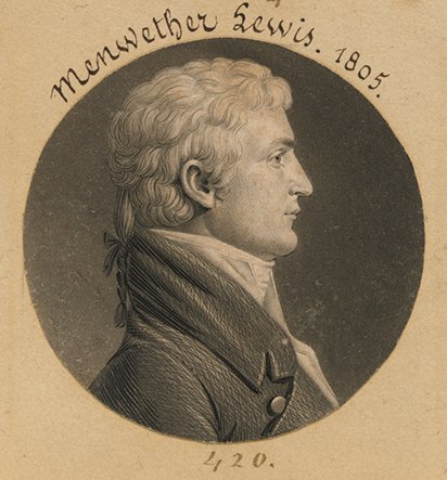 Meriwether Lewis 1805 by Charles Balthazar Julien Févret de Saint-Mémin