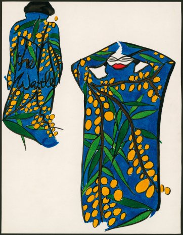 ‘Wattle Dress’ design sketch , 1977 Jenny Kee