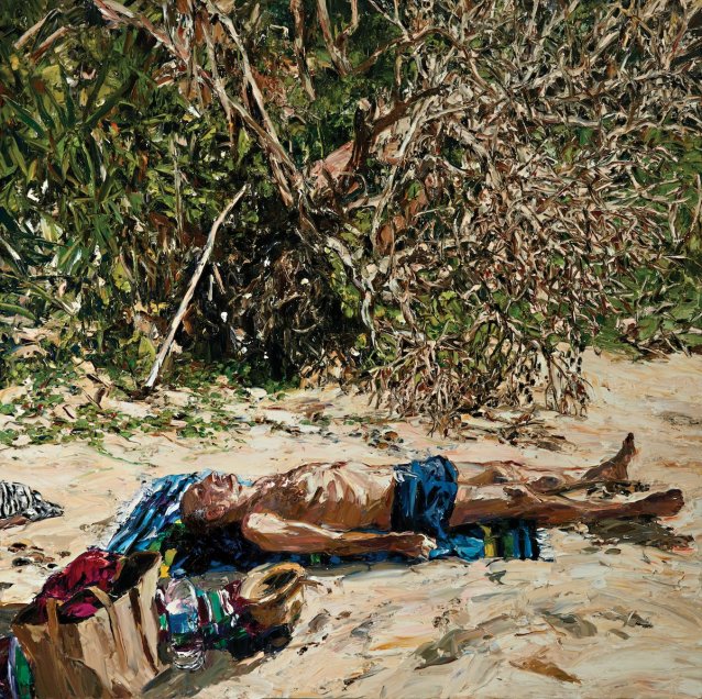 Beached (Yuraygir self-portrait), 2015 by Nicholas Harding