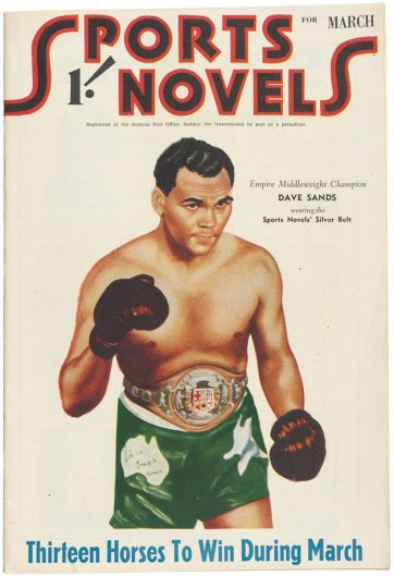 Dave Sands on the cover of Sports Novels, March 1950