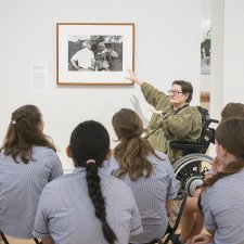 A school group in the Gallery