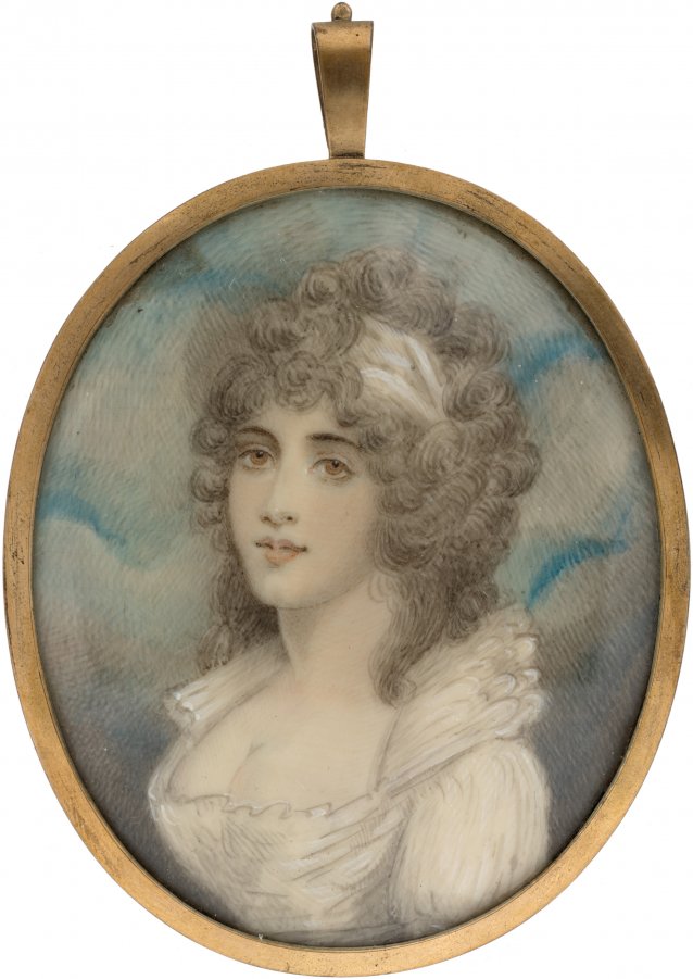Portrait of a woman (reputedly Elizabeth Macarthur), c. 1785–1790 artist unknown