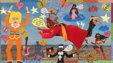 Flying over Indulkana, 2022 Kaylene Whiskey