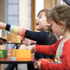 Children doing crafting activities