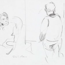 Sketch of Clifton Pugh painting John Perceval
