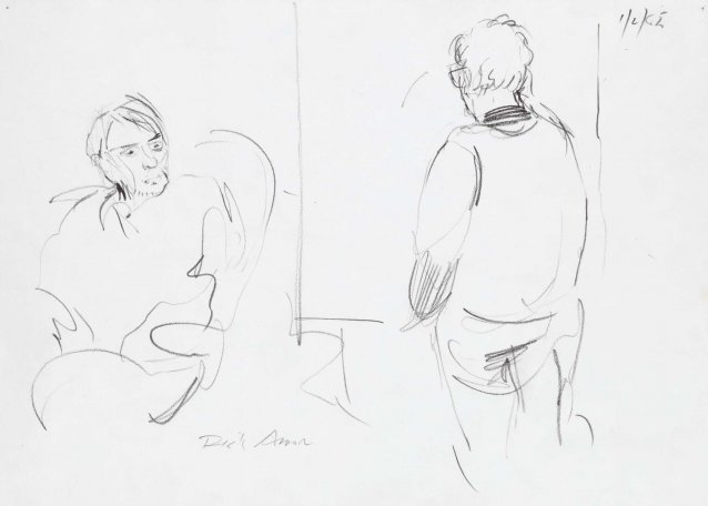 Sketch of Clifton Pugh painting John Perceval