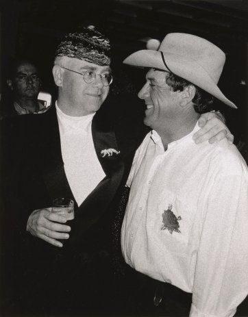 Sir Elton John and Ian ‘Molly’ Meldrum at the Sebel Town House, Sydney, 1990 Robert Rosen