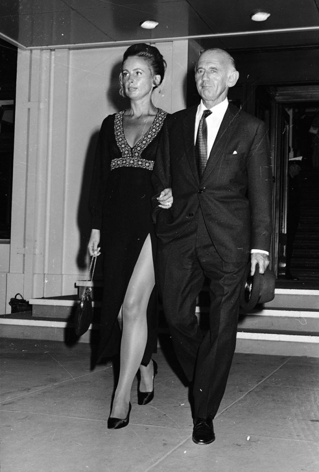 Prime Minister William McMahon with wife Sonia McMahon leaving Parliament House, Canberra, 9 March 1971