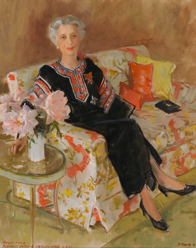 Study for a portrait of Dame Merlyn Myer DBE