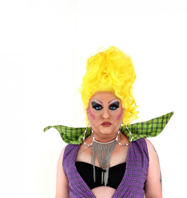 Shane Balcomb aka. Sasha Trajik-Mole, drag queen, 2011