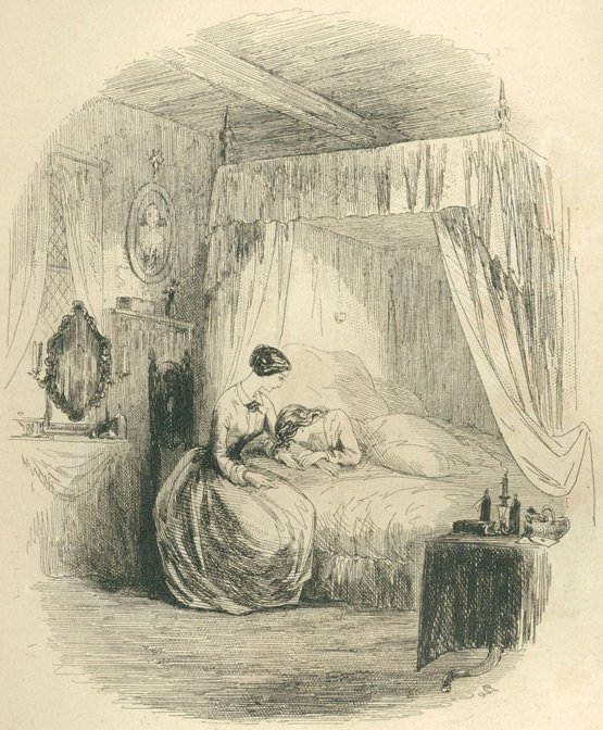 Nurse and patient by Hablot Knight Browne