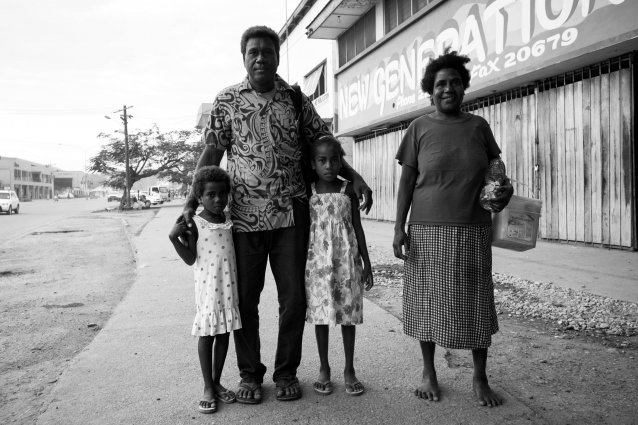 Moses, Judy, Philomena and Sherinta Belaga, Honiara by Sean Davey