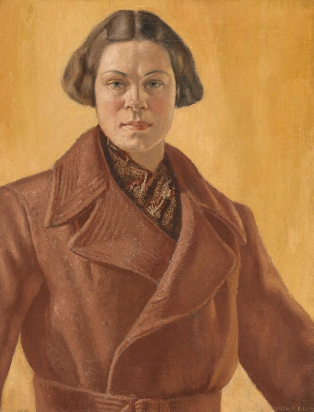 Self Portrait in a Brown Coat
