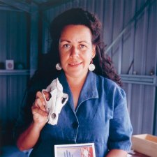 Fiona Foley in her studio at Hervey Bay