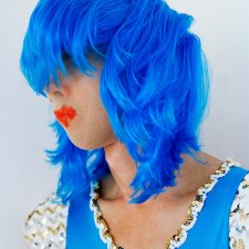 Image: Polly Borland, Untitled (Nick Cave in blue wig), 2010, Type C photograph, 50 x 40 cm or 87 x 70 cm or 156 x 127 cm. Editions of 3 plus artist’s proofs. Image courtesy the artist and Sullivan+Strumpf.