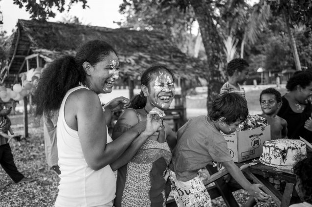 Family gathering, Kakabona, Guadalcanal by Sean Davey
