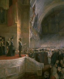 Opening of the First Parliament of the Commonwealth of Australia by H.R.H. The Duke of Cornwall and York, May 9, 1901, 1903 by Tom Roberts
