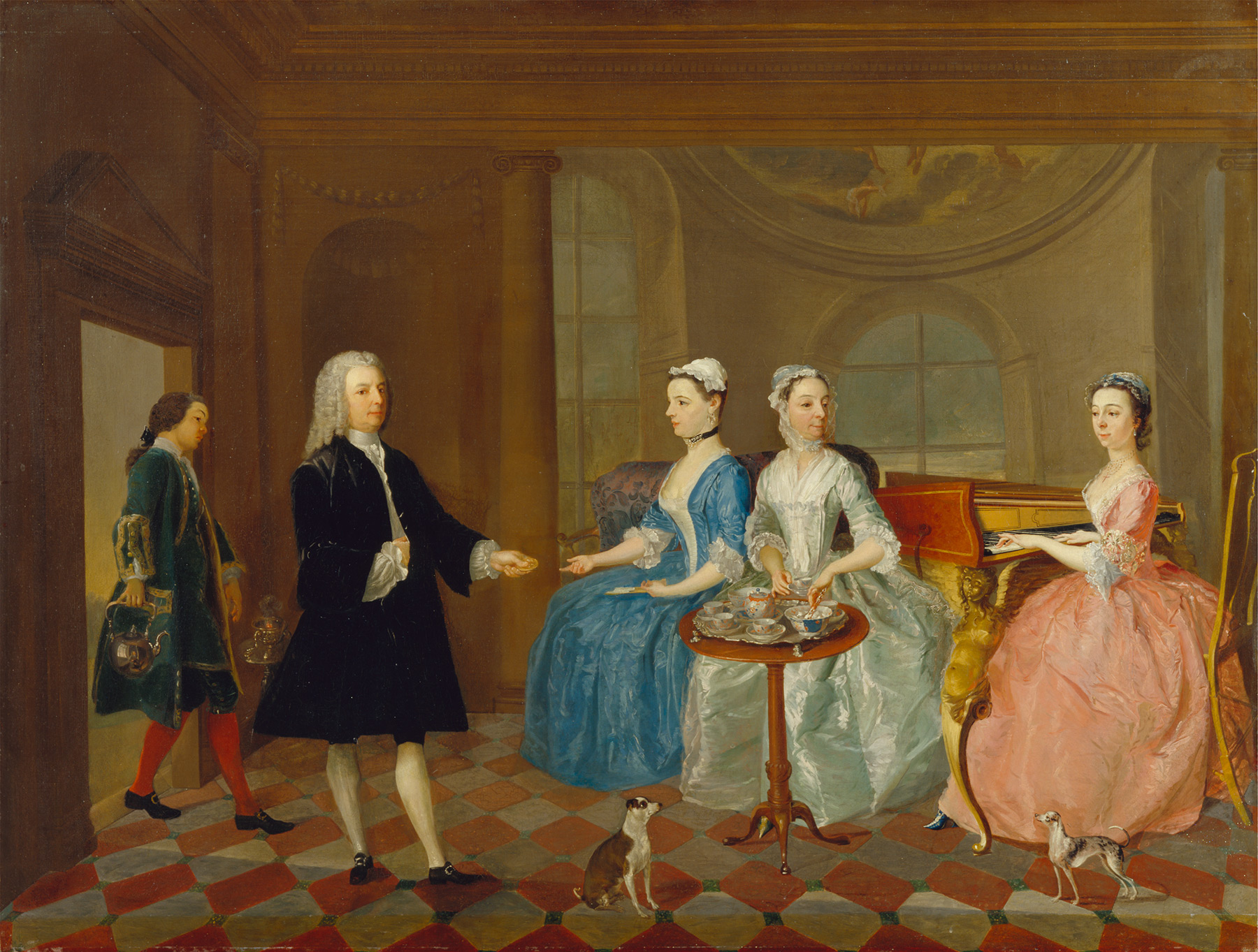 A Family Being Served with Tea, ca. 1745 by an unknown artist
