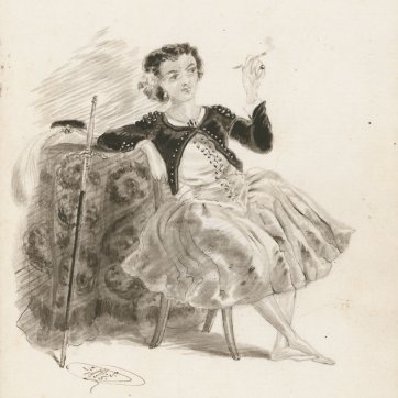 Sketch of Lola Montes in the Green Room, 1855 John Michael Skipper. State Library of South Australia, B 9422/4