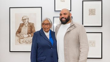 Aunty Beryl and Dennis Golding with their portrait