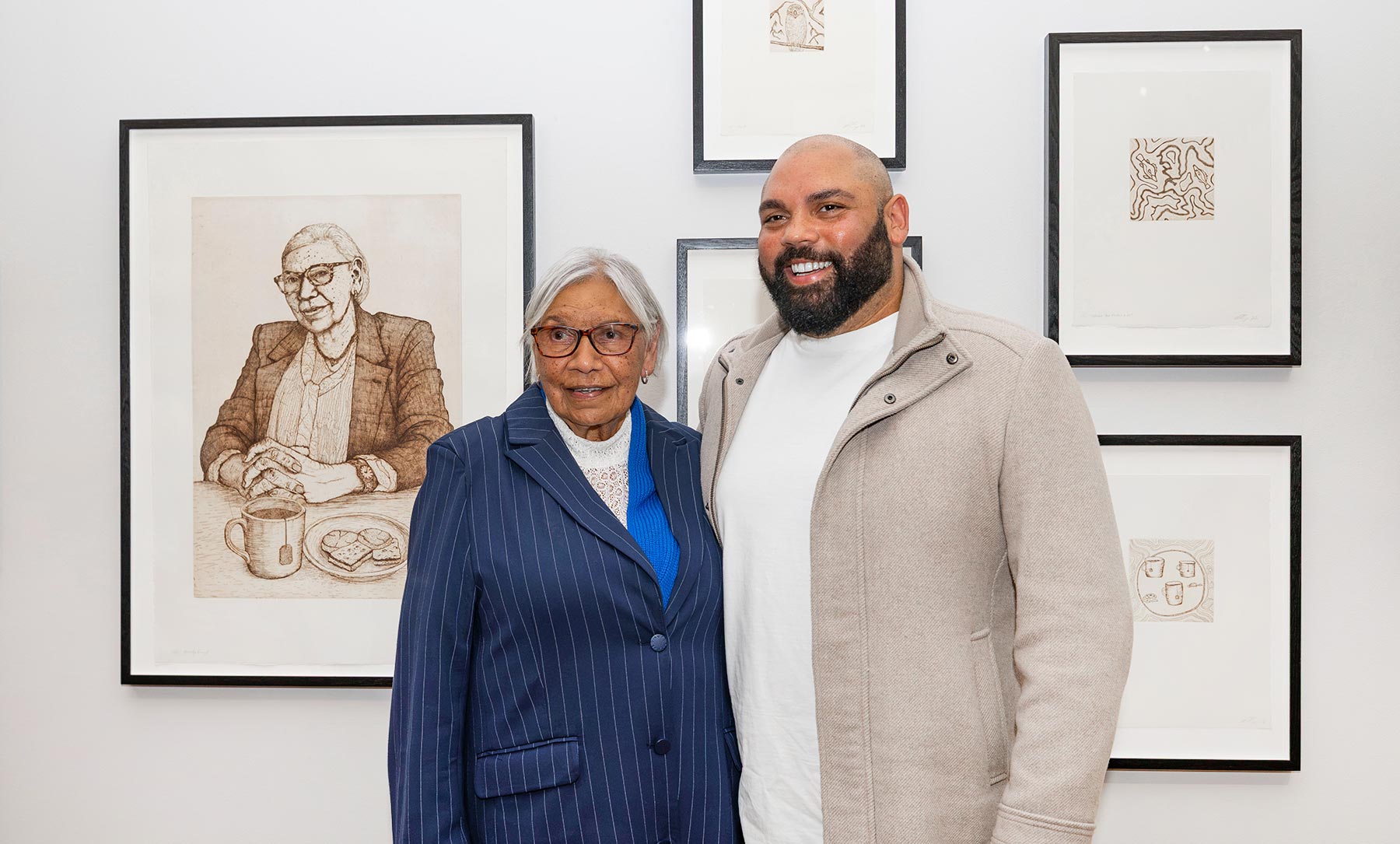 Aunty Beryl and Dennis Golding with their portrait