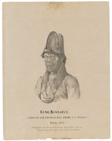 King Bungaree, chief of the
Broken Bay tribe NS Wales, 1834