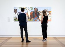 People viewing an artwork in the Gallery