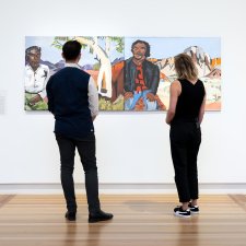 People viewing an artwork in the Gallery