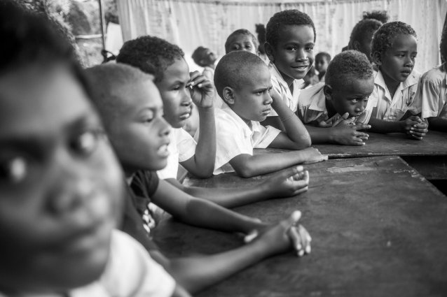 Hope School students, Koa Hill, Honiara by Sean Davey