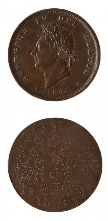 Convict love token from Thomas Alsop, 1833