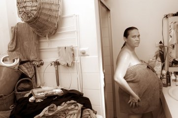 My pregnant wife, 2006 by Regis Martin