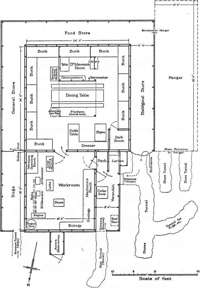 Plan of Mawson's Hut, Alfred James Hodgeman