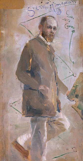 An Impressionist (Tom Roberts), c.1889 by Charles Conder (1868–1909)